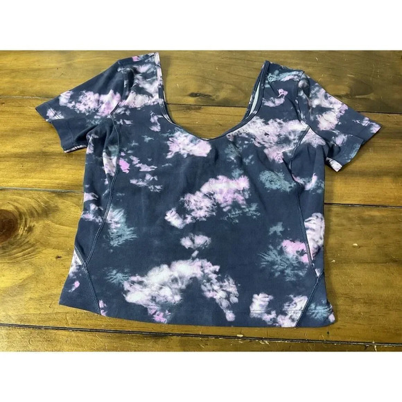 Lululemon Align Tee Nulu Slim Fit Cropped Length Size 4 CZBM 10701 - Picture 2 of 7